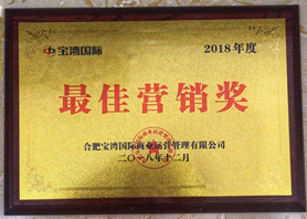 安徽野牛润滑油荣获2018年度宝湾国际“最佳营销奖”